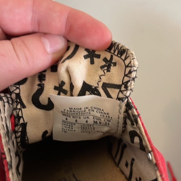 Custom “Band Geek” Red and White Converse (Size 6) - Picture 6 of 7